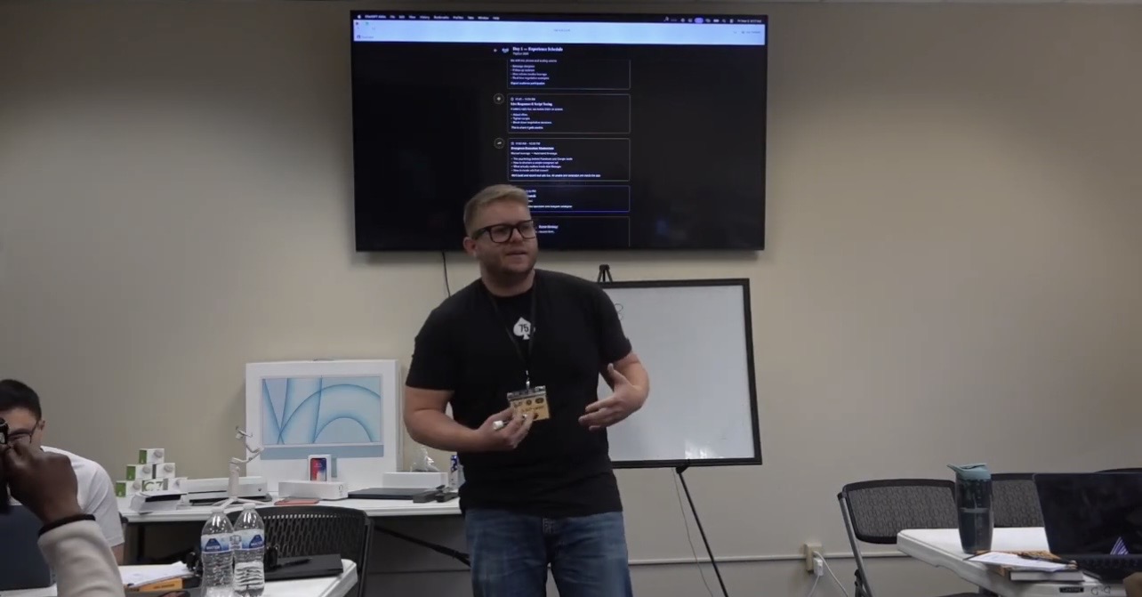 Teaching live at FlipCon — reseller training event